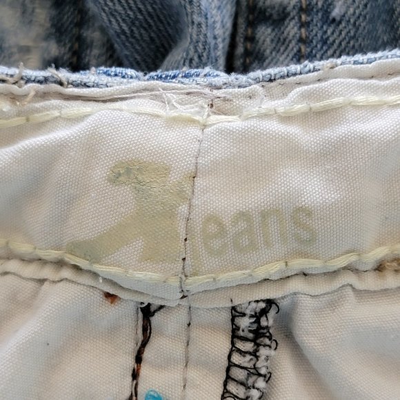 X-Ray Rainbow Embroidered Distressed Flare Denim Jeans - Picture 13 of 16